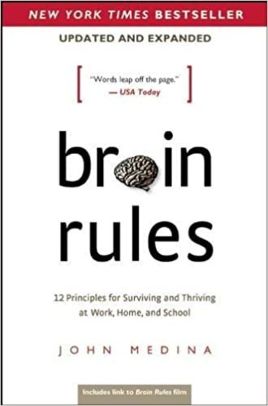 Book cover for "Brain Rules" by John Medina