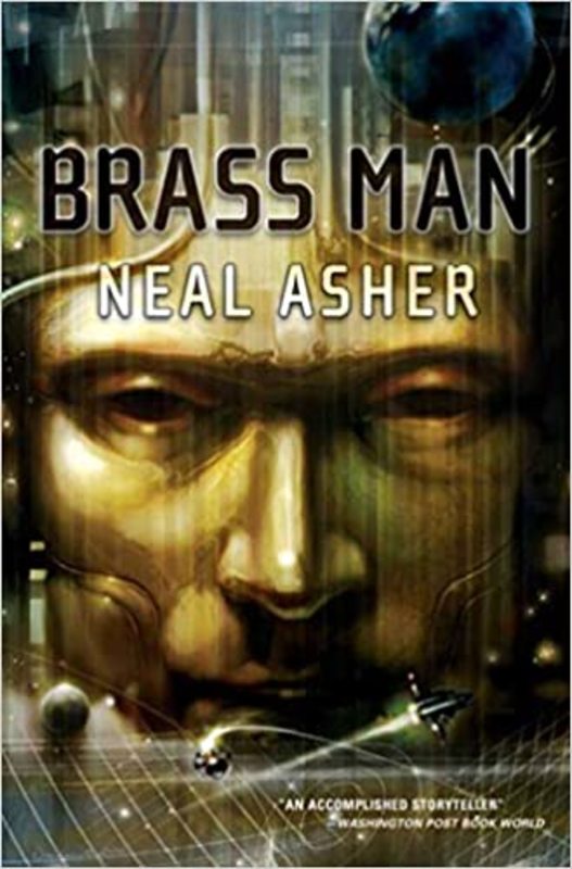 Book cover for "Brass Man" by Neal Asher