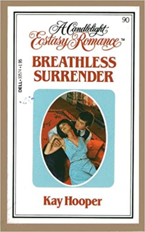 Book cover for "Breathless Surrender" by Kay Hooper