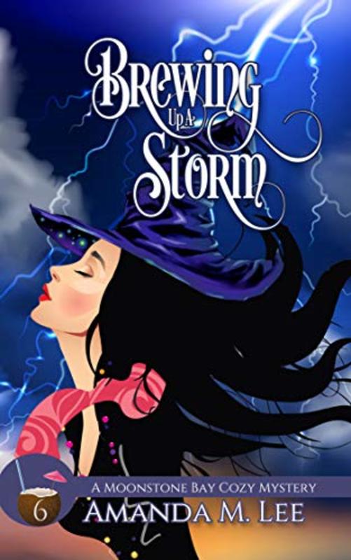 Book cover for "Brewing Up a Storm" by Amanda M Lee
