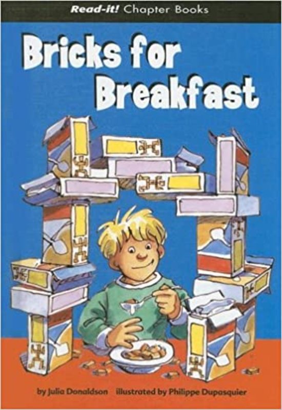 Book cover for "Bricks for Breakfast" by Julia Donaldson