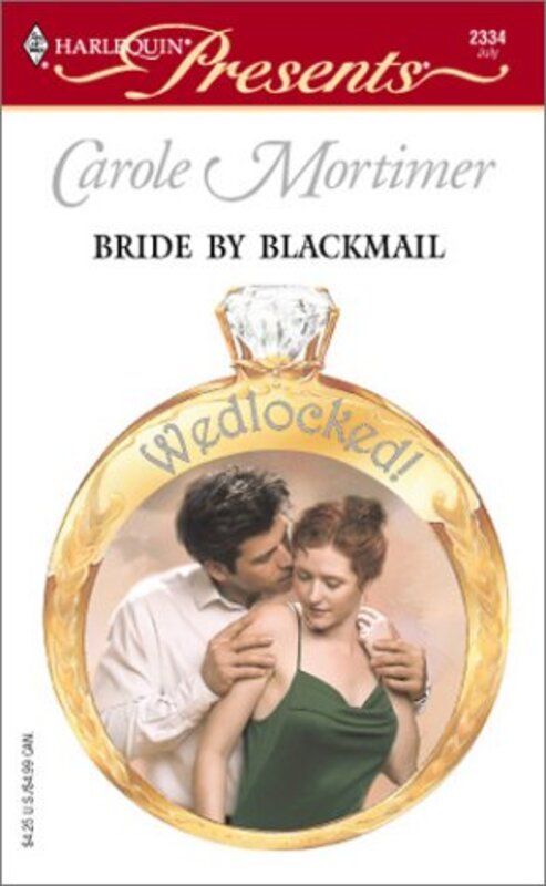 Book cover for "Bride by Blackmail" by Carole Mortimer