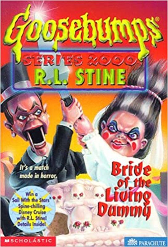Book cover for "Bride of the Living Dummy" by R.L. Stine
