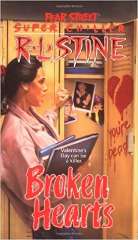 Book cover for "Broken Hearts" by R.L. Stine