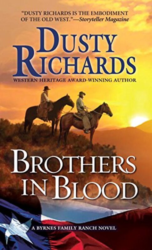 Book cover for "Brothers in Blood" by Dusty Richards