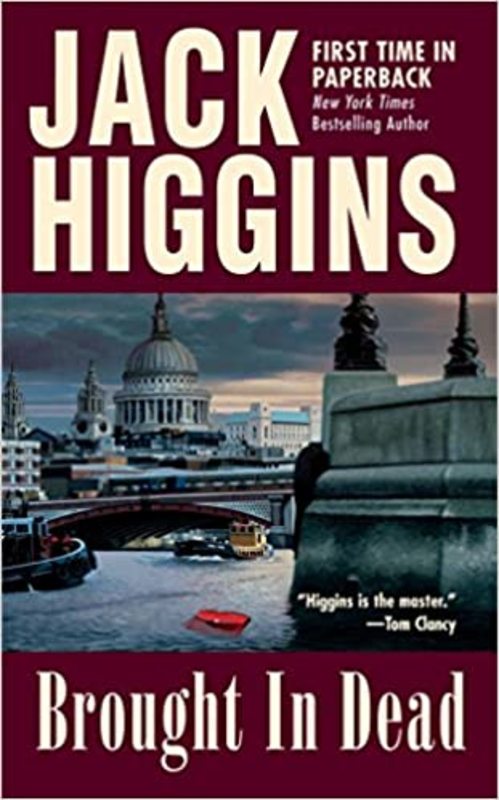Book cover for "Brought in Dead" by Jack Higgins