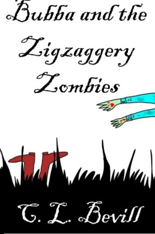 Book cover for "Bubba and the Zigzaggery Zombies" by CL Bevill