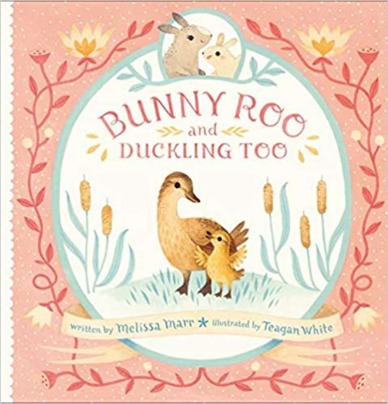 Book cover for "Bunny Roo and Duckling Too" by Melissa Marr