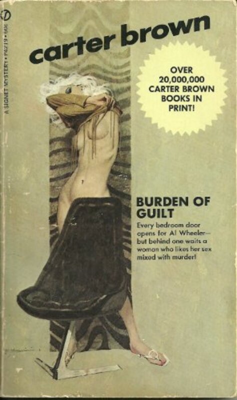 Book cover for "Burden of Guilt" by Carter Brown