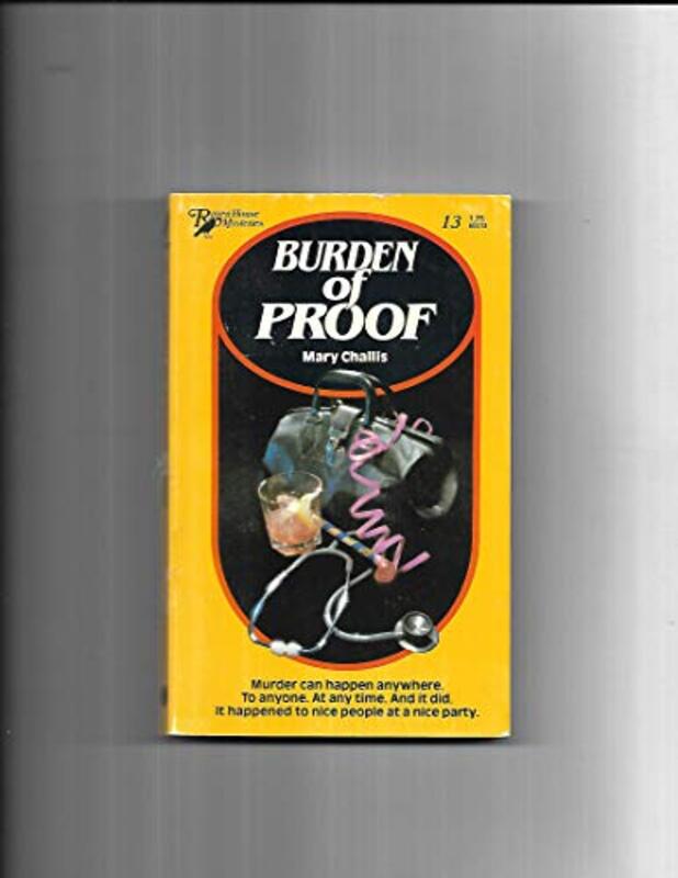 Book cover for "Burden of Proof" by Sara Woods