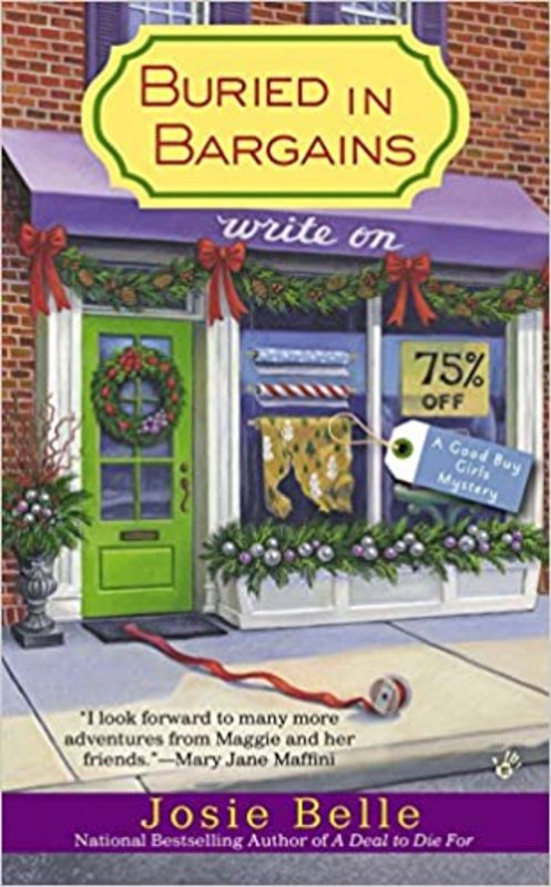Book cover for "Buried in Bargains" by Josie Belle