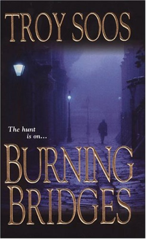 Book cover for "Burning Bridges" by Troy Soos