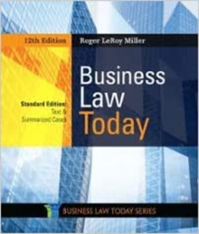 Book cover for "Business Law Today" by Roger LeRoy Miller