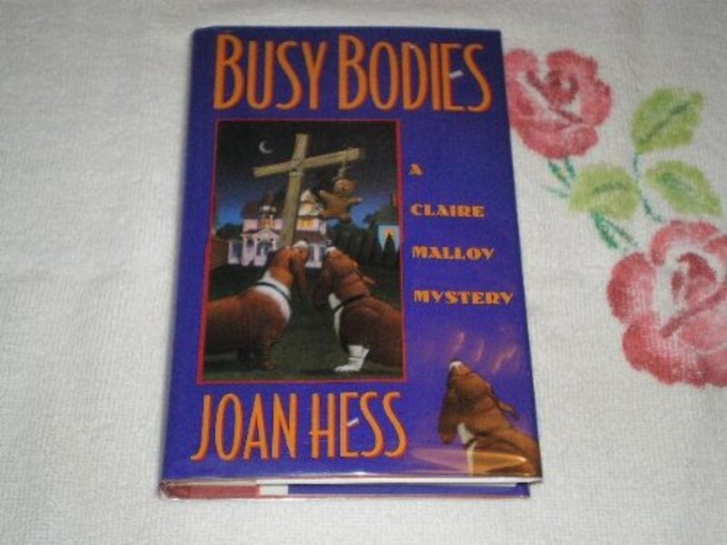 Book cover for "Busy Bodies" by Joan Hess