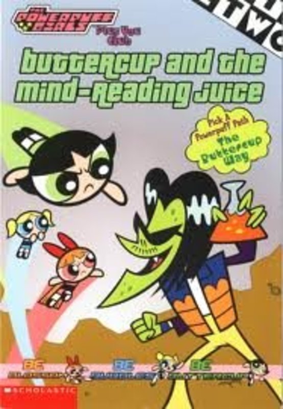 Book cover for "Buttercup and the Mind-Reading Juice" by Tracey West