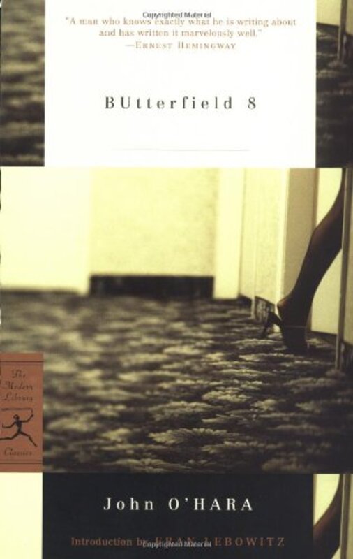 Book cover for "Butterfield 8" by John O'Hara