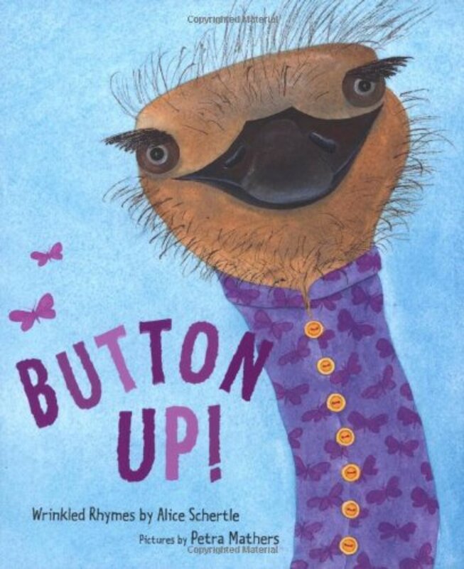 Book cover for "Button Up!: Wrinkled Rhymes" by Alice Schertle