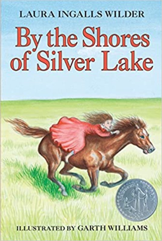 Book cover for "By the Shores of Silver Lake" by Laura Ingalls Wilder