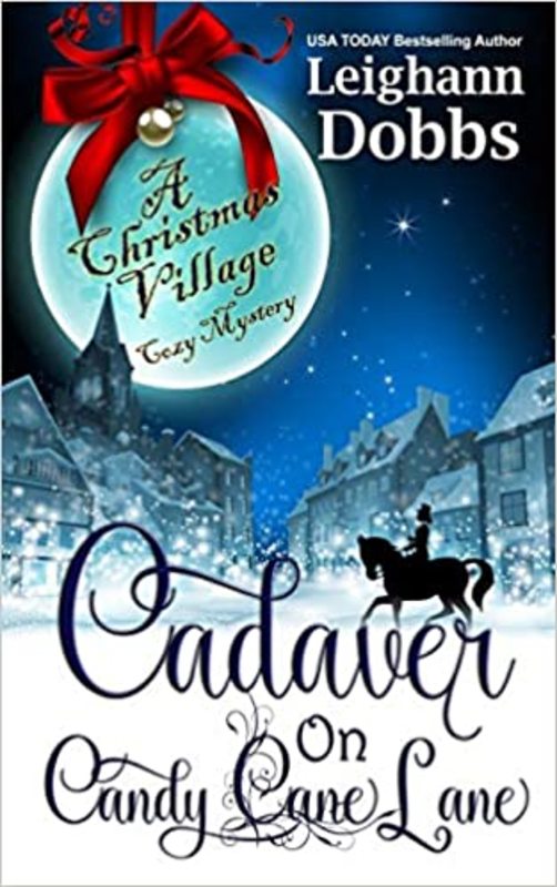 Book cover for "Cadaver on Candy Cane Lane" by Leighann Dobbs