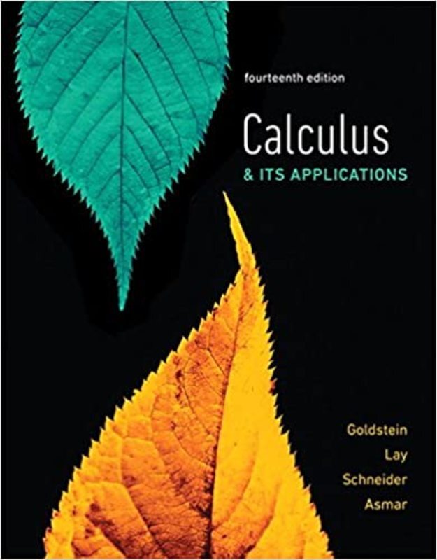 Book cover for "Calculus & Its Applications" by Larry Goldstein