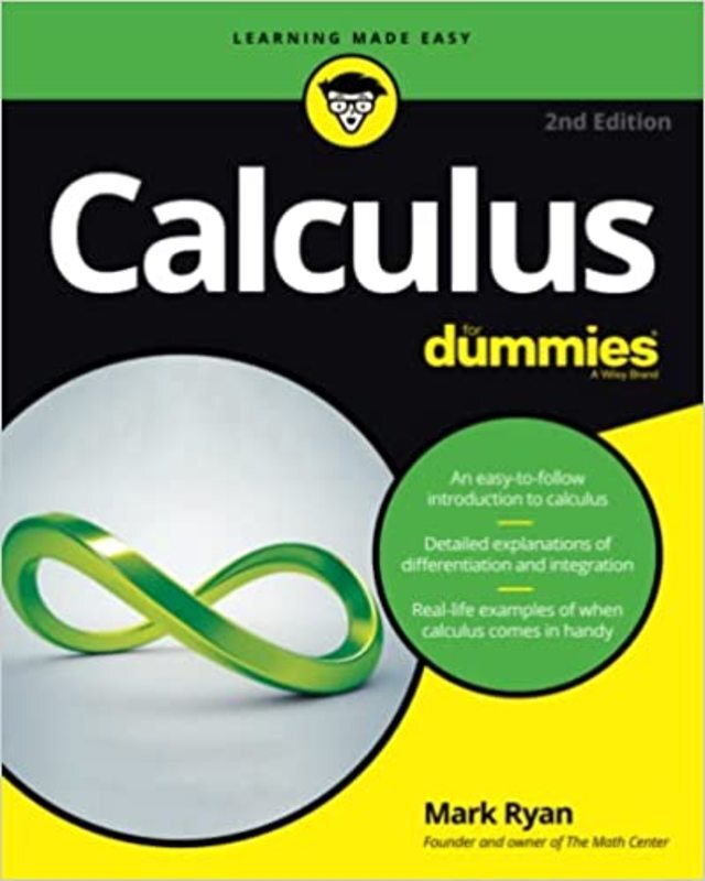 Book cover for "Calculus For Dummies" by Mark Ryan