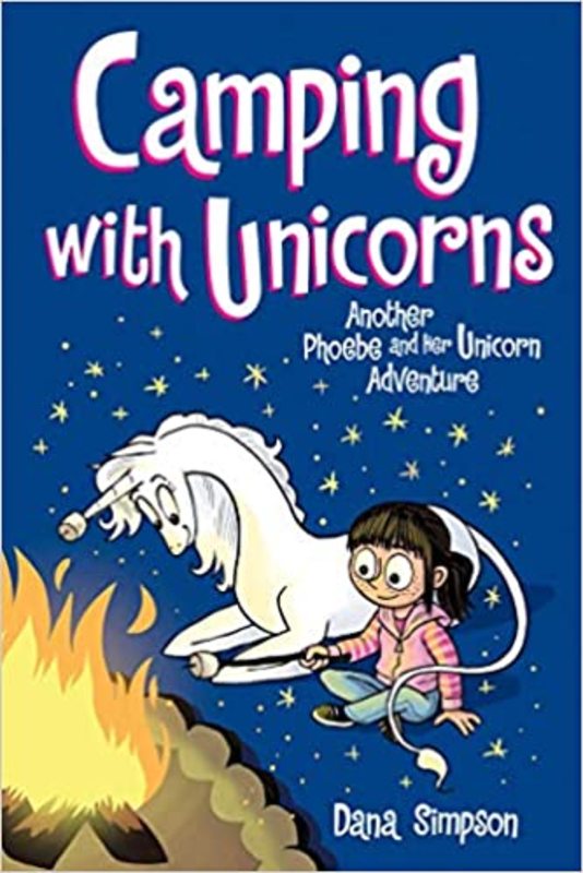 Book cover for "Camping with Unicorns" by Dana Simpson