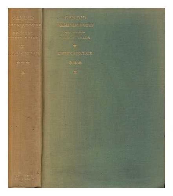 Book cover for "Candid Reminiscences" by Upton Sinclair