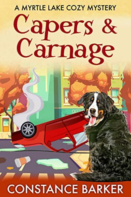 Book cover for "Capers and Carnage" by Constance Barker