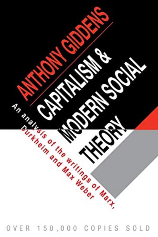 Book cover for "Capitalism and Modern Social Theory: An Analysis of the Writings of Marx, Durkheim and Max Weber" by Anthony Giddens