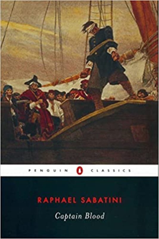Book cover for "Captain Blood" by Rafael Sabatini