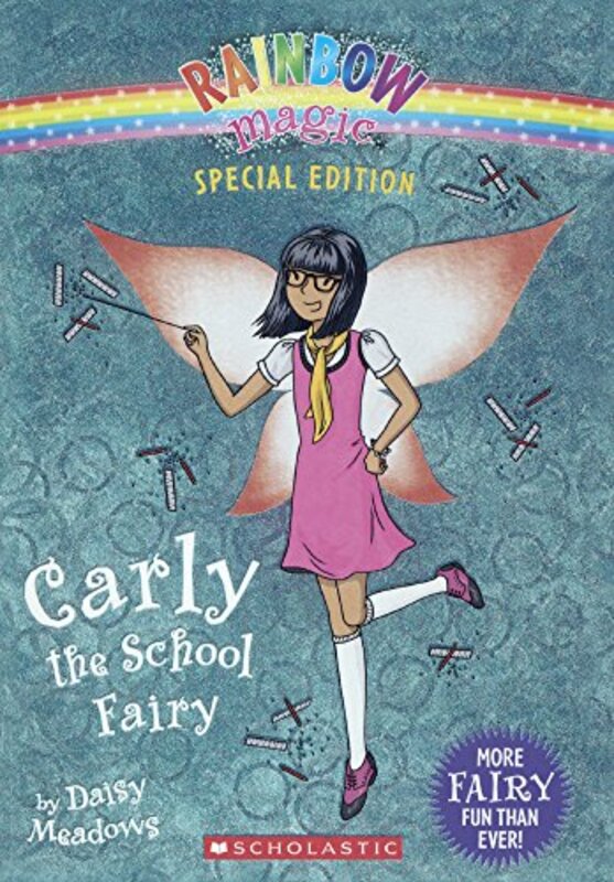 Book cover for "Carly the School Fairy" by Daisy Meadows