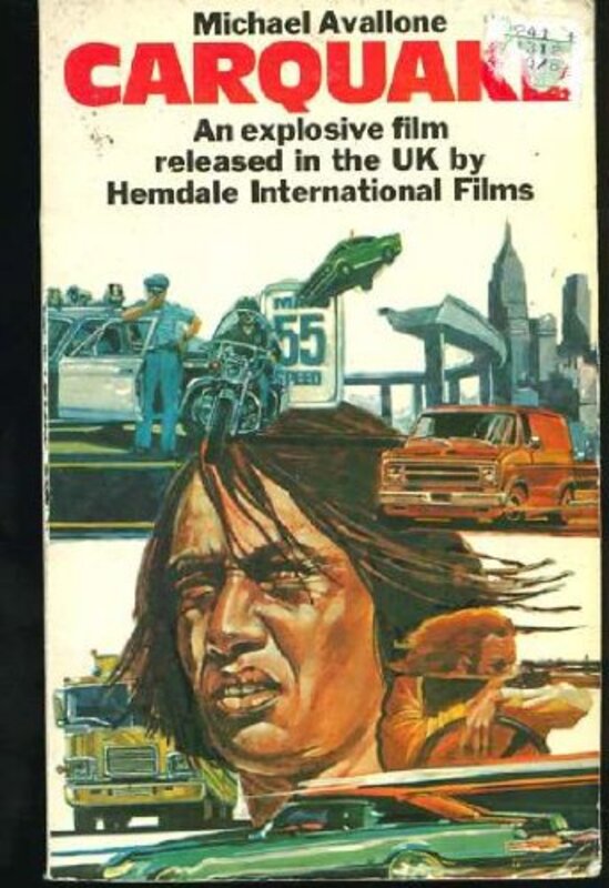 Book cover for "Carquake" by Michael Avallone