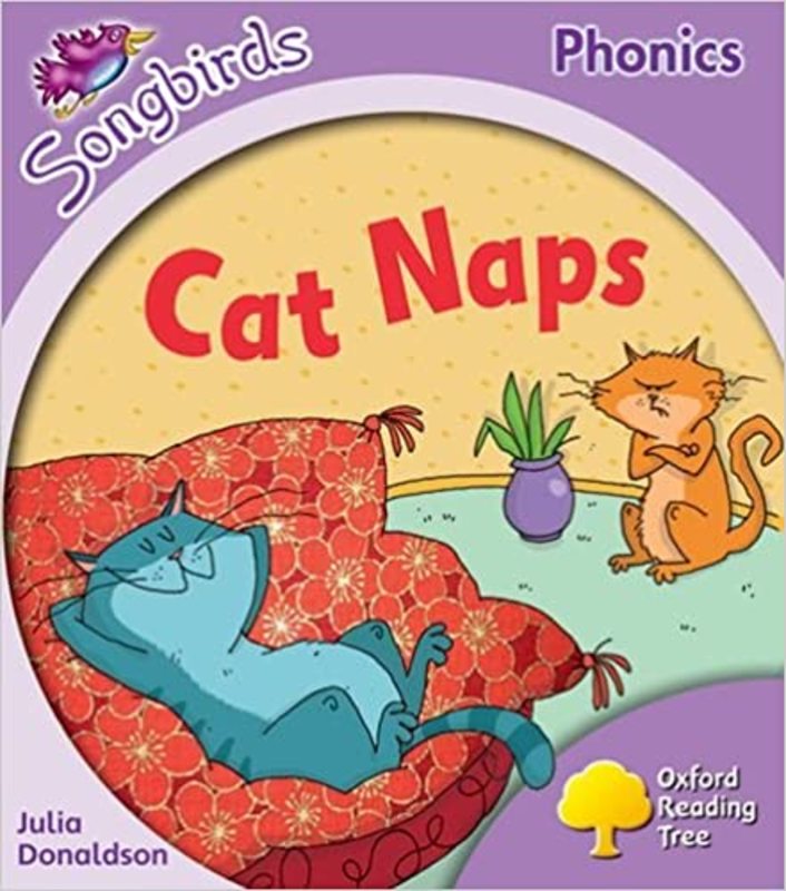 Book cover for "Cat Naps" by Julia Donaldson