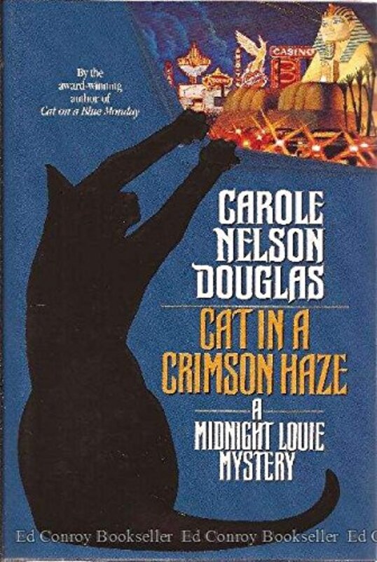 Book cover for "Cat in a Crimson Haze" by Carole Nelson Douglas