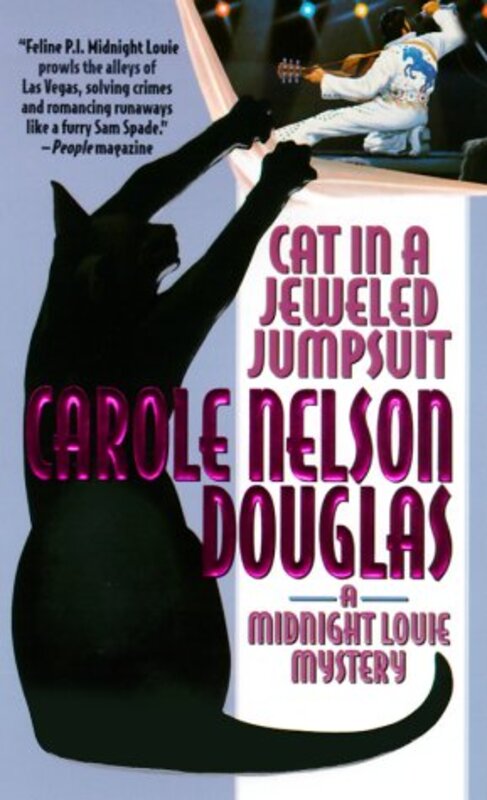 Book cover for "Cat in a Jeweled Jumpsuit" by Carole Nelson Douglas