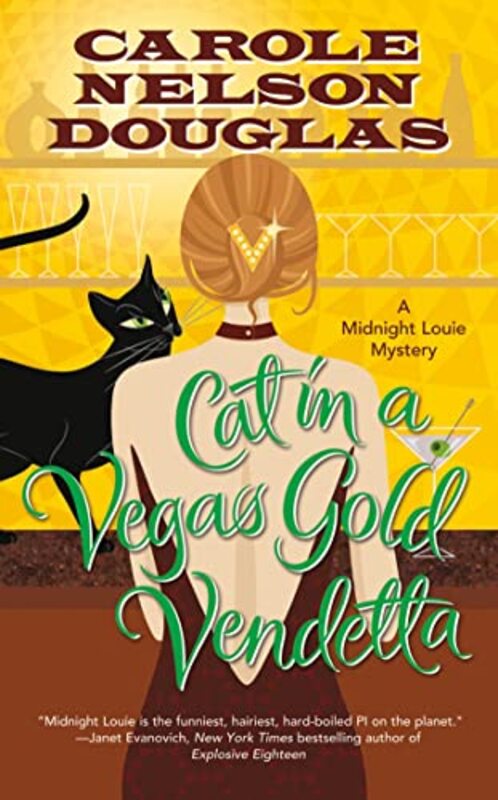 Book cover for "Cat in a Vegas Gold Vendetta" by Carole Nelson Douglas
