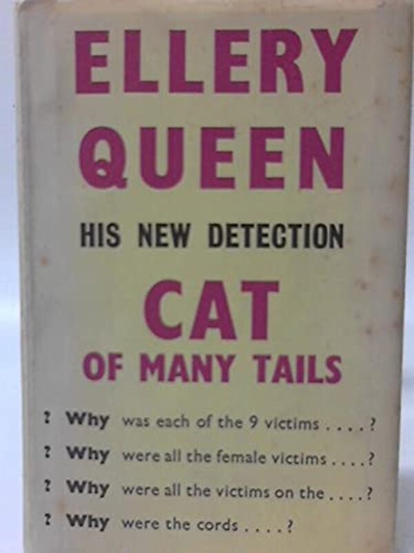 Book cover for "Cat of Many Tails" by Ellery Queen