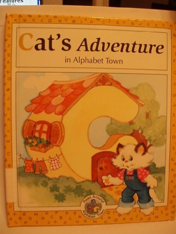 Book cover for "Cat's Adventure in Alphabet Town" by Laura Alden