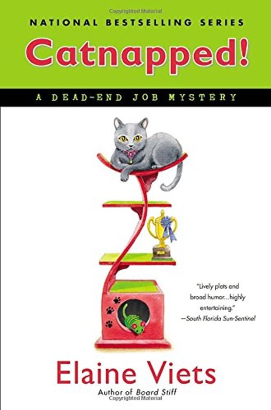 Book cover for "Catnapped!" by Elaine Viets