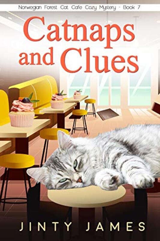 Book cover for "Catnaps and Clues" by Jinty James