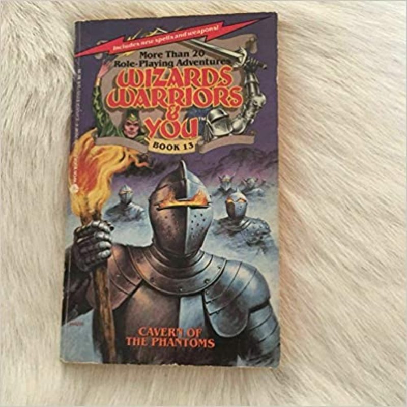 Book cover for "Cavern of the Phantoms" by R.L. Stine