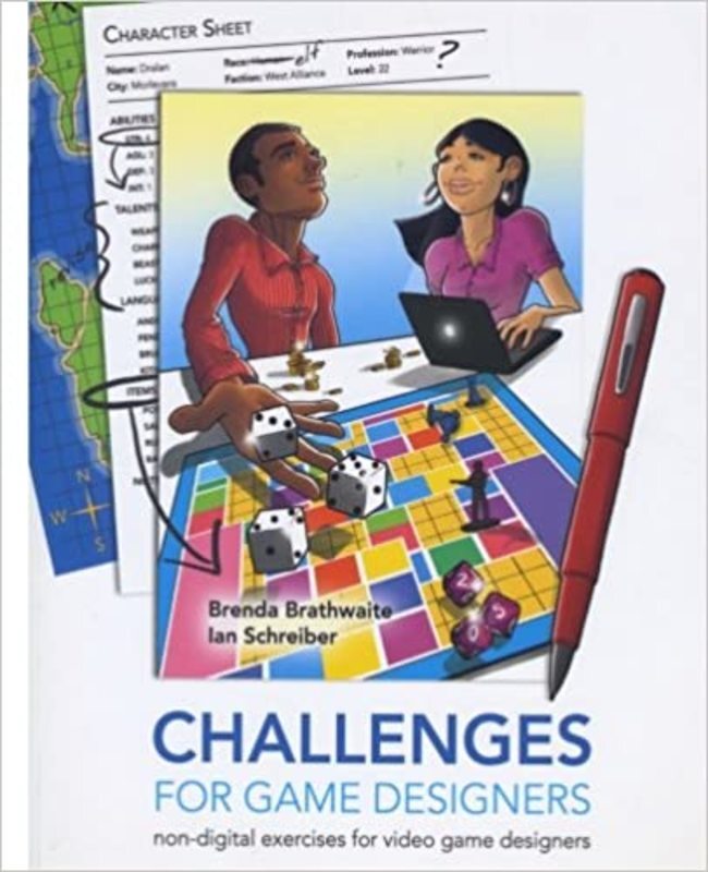 Book cover for "Challenges for Games Designers" by Brenda Brathwaite