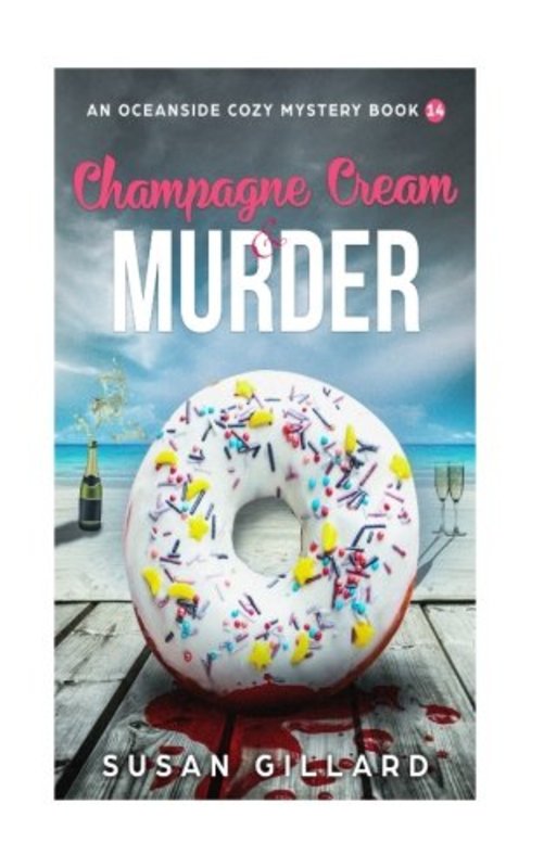 Book cover for "Champagne Cream and Murder" by Susan Gillard