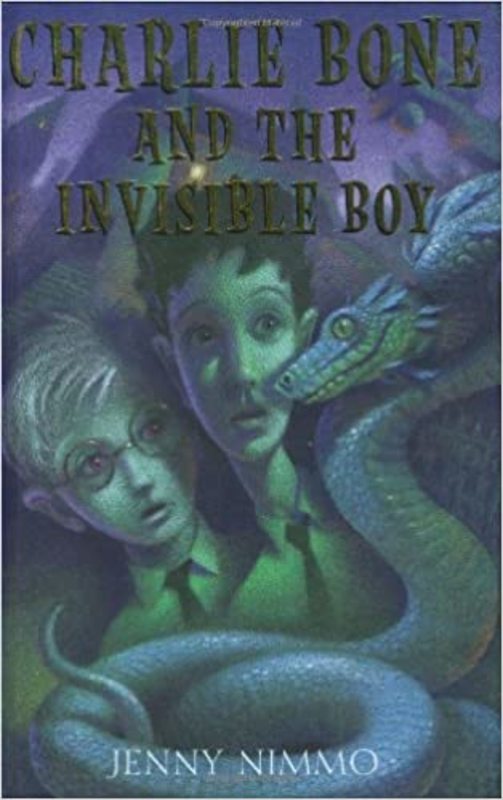 Book cover for "Charlie Bone and the Invisible Boy / Charlie Bone and the Blue Boa" by Jenny Nimmo
