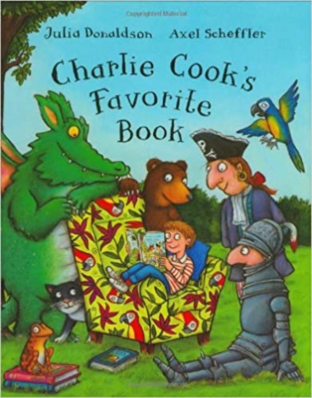 Book cover for "Charlie Cook's Favorite Book" by Julia Donaldson