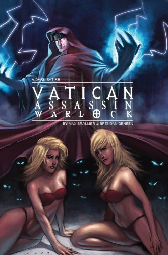 Book cover for "Charlie Sheen: Vatican Assassin Warlock" by Max Brallier