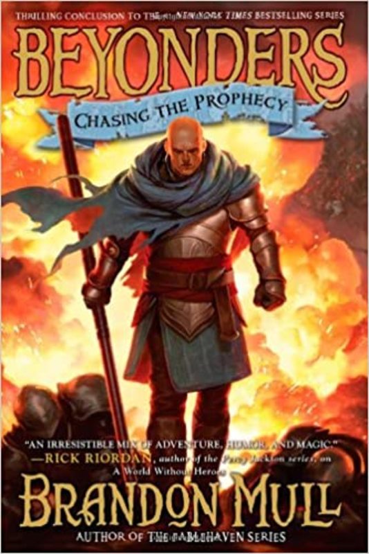 Book cover for "Chasing the Prophecy" by Brandon Mull
