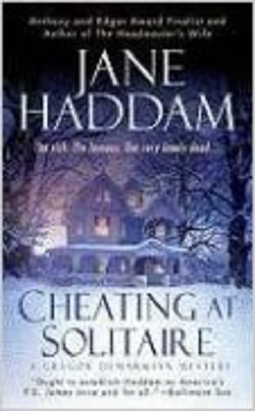 Book cover for "Cheating at Solitaire" by Jane Haddam
