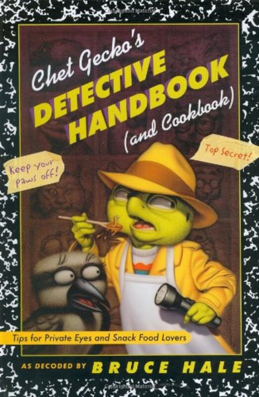 Book cover for "Chet Gecko's Detective Handbook" by Bruce Hale