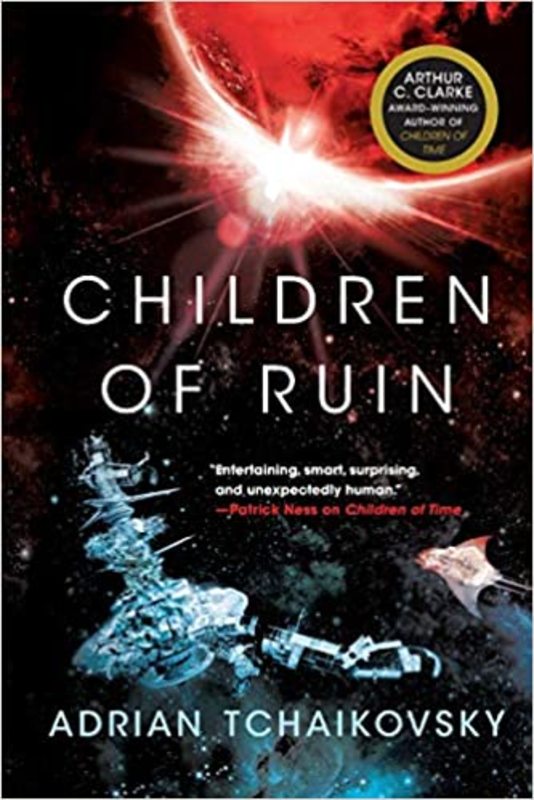 Book cover for "Children of Ruin" by Adrian Tchaikovsky